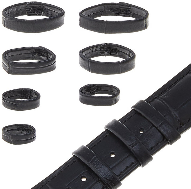 14개 7스타일 소가죽 시계 밴드 스트랩 루프 125~22x9~13x4~53mm 2개스타일 시계줄 액세서리