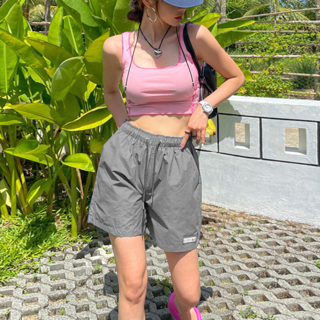 말리부 수영복 반바지 6color FREE~2XL [남녀공용] 빅사이즈 해변 비치 래쉬가드 숏팬츠, 그레이