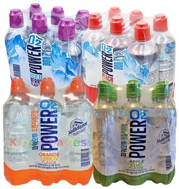 농심 파워오투 4가지맛 혼합 500ml x 6개씩 (24개), 1세트