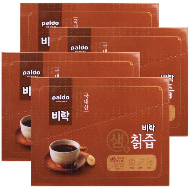 팔도 비락 생칡즙+마술패치 2매, 4박스, 1L