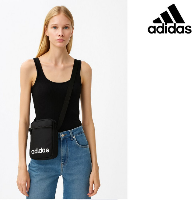 아디다스 에센셜 오거나이저 크로스백 HT4738, 색상:블랙 / 사이즈:FF