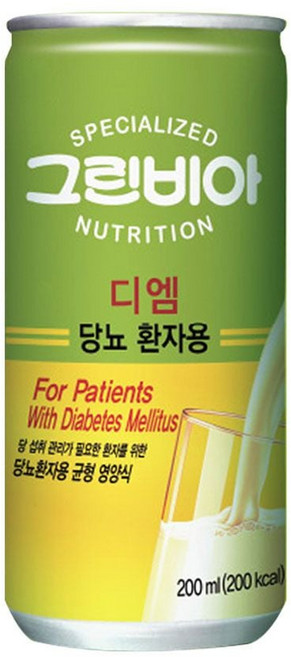 그린비아 디엠 당뇨 환자용 200ml 30캔bl, 1개, 230ml