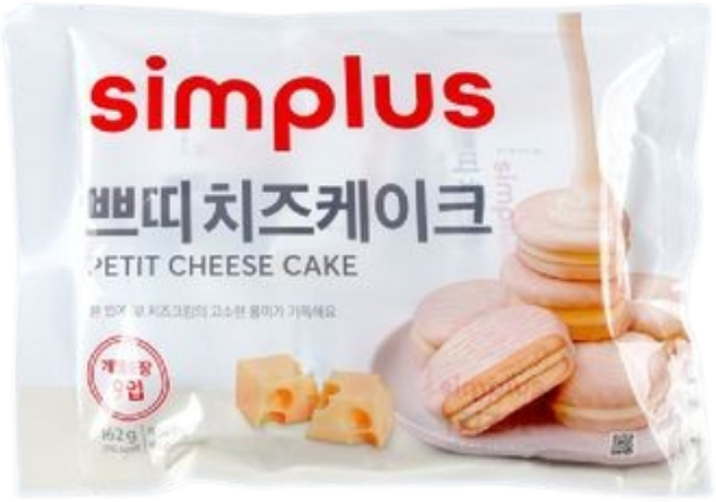 simplus 쁘띠 치즈케이크, 3개, 162g