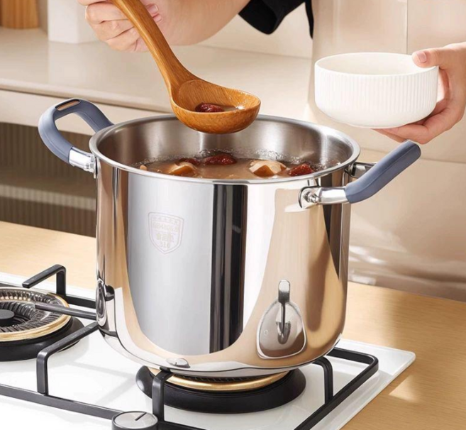 SSY 곰솥 인덕션 스텐 냄비 큰 식깡 육수통 통5중 스텐곰솥 대형, 1개, 독일 공식 플래그십 32CM 316, 1cm