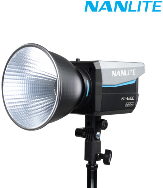 [NANLITE] 난라이트 FC-120C 최대145W 풀컬러 일체형LED 2700-7500색온도 V배터리지원 FM 보웬스마운트호환 쿨링팬적용 스마트폰연동 2년AS, 1개