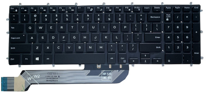 Dell Inspiron 15 5570 5575 7577 7587 7568 7566 7567 5567 5565 시리즈 교체 미국 노트북 키보드(백라이트 포함), W, 1개
