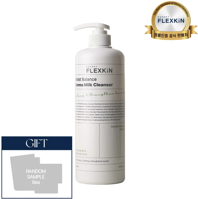 플렉스킨 모이스트 밸런스 더마 밀크 클렌저, 1개, 1L - 쿠팡