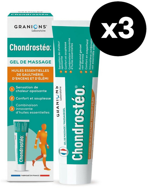 Granions 그라니옹 Chondrosteo 히팅 온열 마사지 젤크림 100ml x3개 콘드로스테오