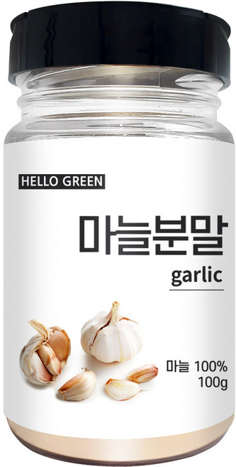 헬로우그린 100% 국산 마늘 분말 100g(통) 천연 조미료 갈릭파우더, 100g, 1개
