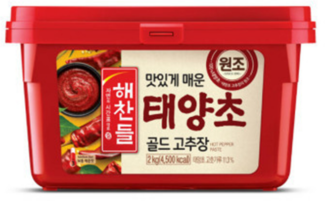 해찬들 맛있게 매운 태양초 골드 고추장, 1개, 2kg