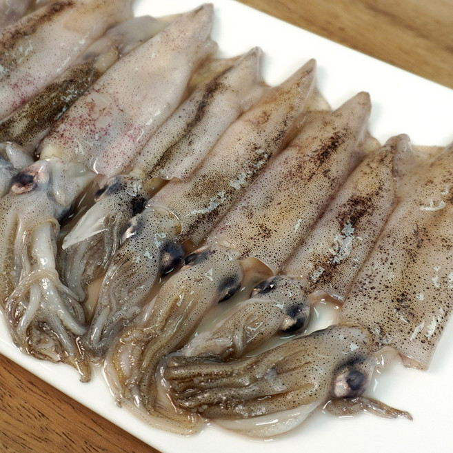 손질이 필요없는 통찜용 총알한치, 4개, 300g