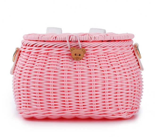 자전거바구니 킥보드바구니, 1개, 핑크