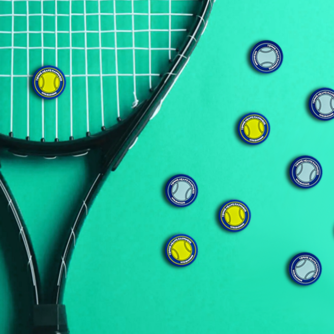 하이어라운드 테니스 댐프너 뎀프너 라켓 엘보링 용품 악세사리 1+1, 라임 + 스카이민트, 1개