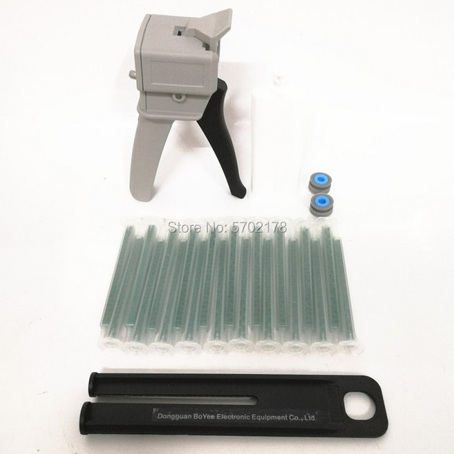 에어코킹건 2 AB 액형 1 50ml 개 코킹 팁 건 혼합 10 에폭시 글루건 디스펜서 실란트, 1개