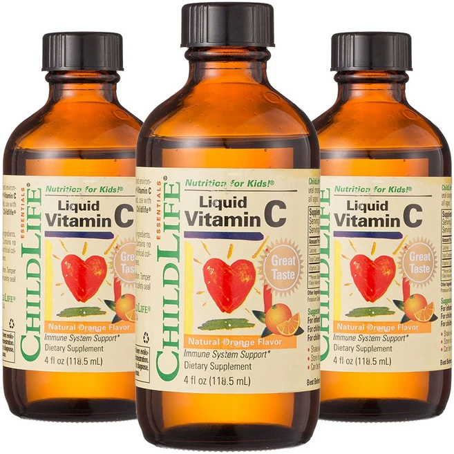 차일드라이프 리퀴드 어린이 비타민 C 내추럴 오렌지, 118.5ml, 3개 - 쿠팡