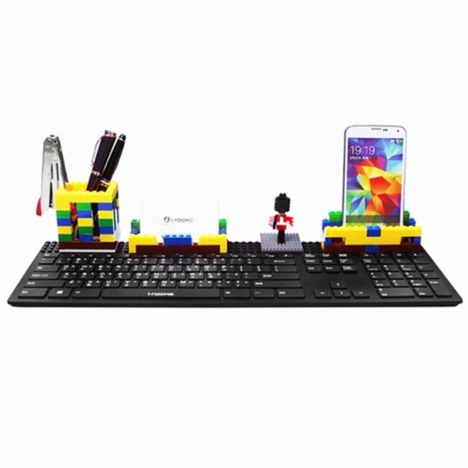 아이락스 K23W 브릭 유선 레고 키보드 블랙 USB, 1개
