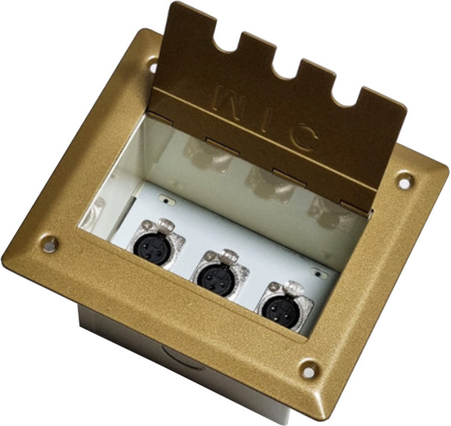 XLR 캐논 3구 마이크 매립박스 플로어 박스