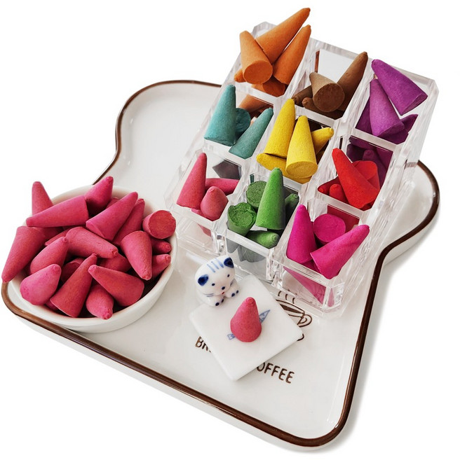 태양아로마향 인센스 콘향 9종 180개(+20개) 향받침, A