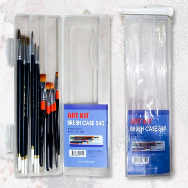 아트키트 붓케이스 Brush Case AK-340 투명 플라스틱 미술 붓통 붓집