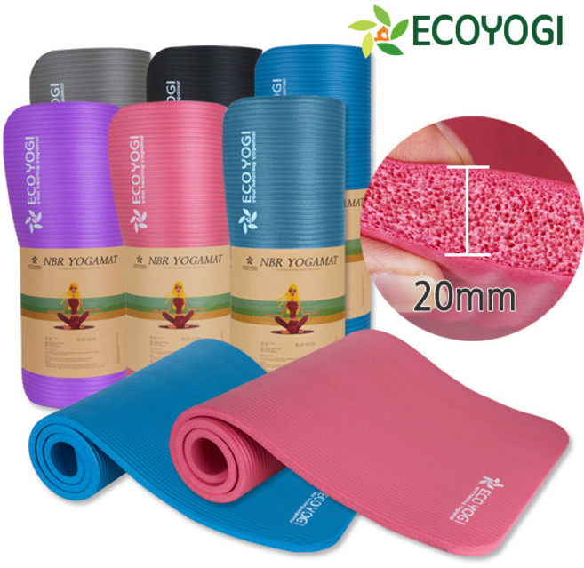 에코요기 NBR 요가매트 (2개 묶음상품), 퍼플