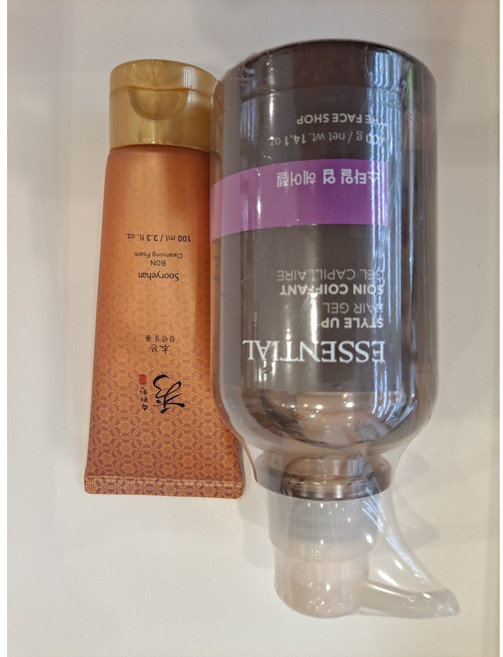 더페이스샵 에센셜 스타일 업 헤어젤 구매시 +수려한 본 폼크린싱 여행용 (증정), 1개, 400ml