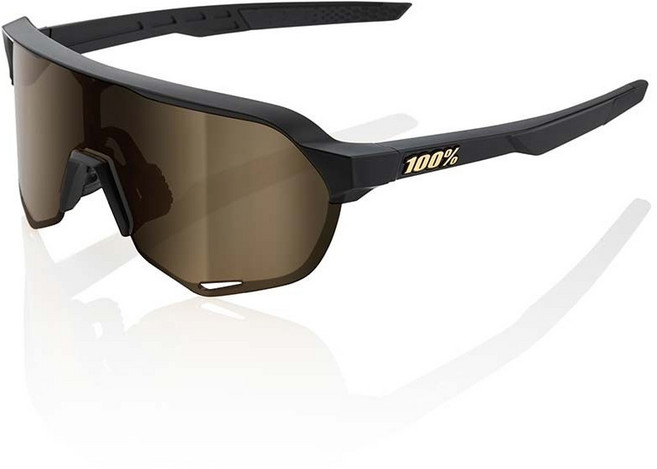 100% S2 매트 블랙-소프트 골드 미러 렌즈