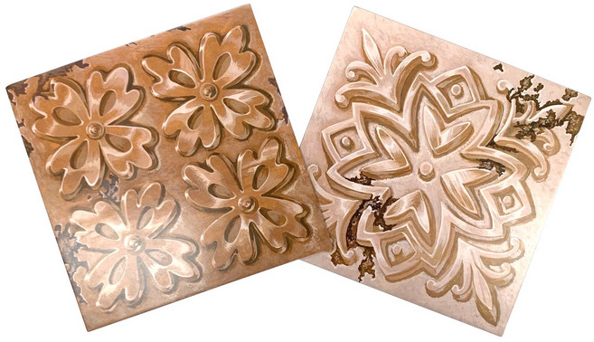 인스타일 모자이크 DIY 접착 조각타일 14 x 14 (2팩/12팩), 2팩, 앤틱브라운C