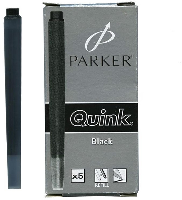 PARKER 파카 만년필용 잉크·카트리지 잉크 5개입 블랙 S1162210, 1개, 상세페이지 참조
