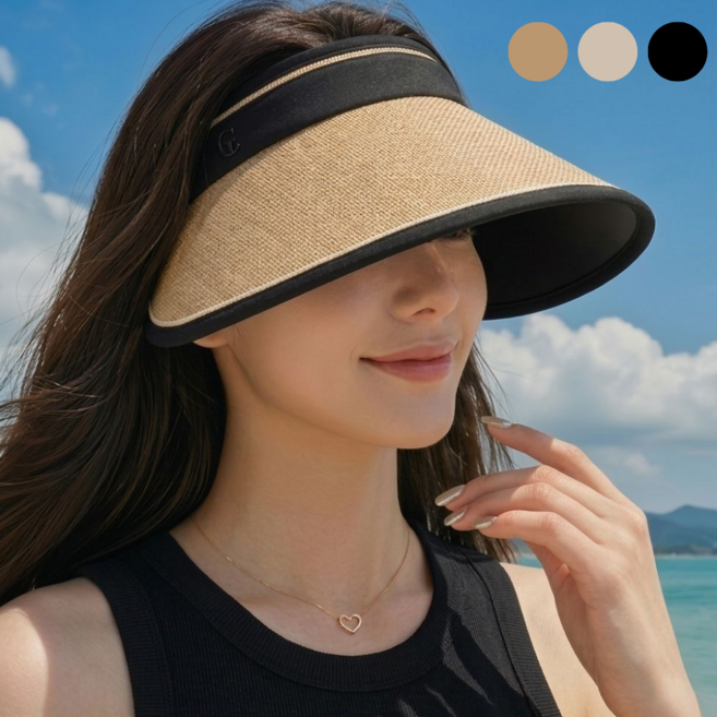 솔라비아 여성 라탄 썬캡 모자