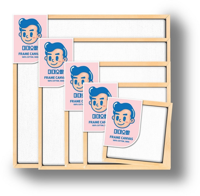 미대오빠 프레임 캔버스 정방형, 40cm, 1개