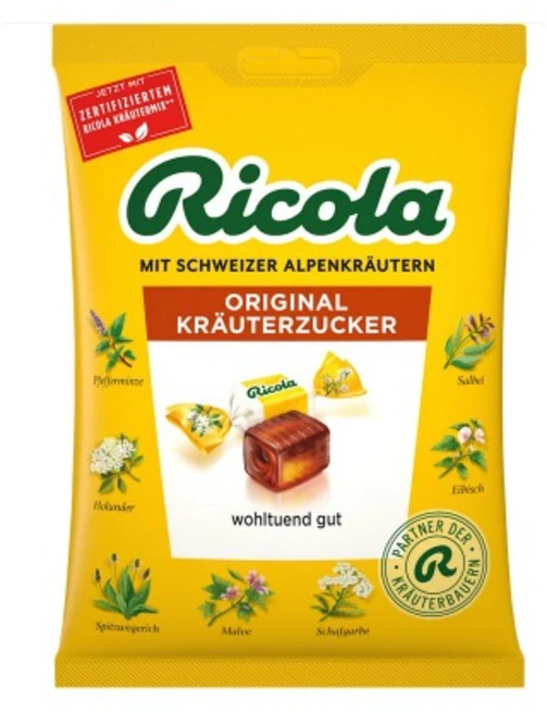 Ricola 리콜라 목캔디 오리지날 허브설탕 75g - 쿠팡