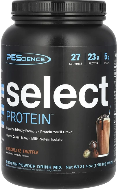 PEScience Select Protein Powder 초콜릿 트러플 맛 891g(1.96lb), PEScienceSelectProteinPowder초콜, 1개 - 쿠팡