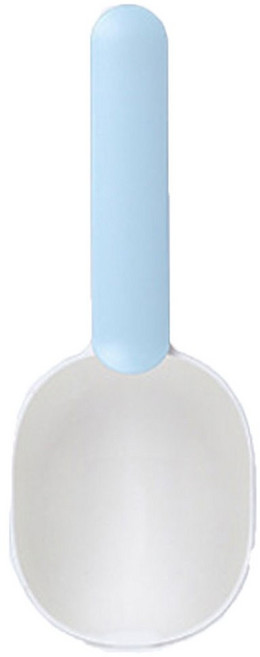 반려동물 투톤컬러 사료 스쿱, 화이트 + 블루, 1개