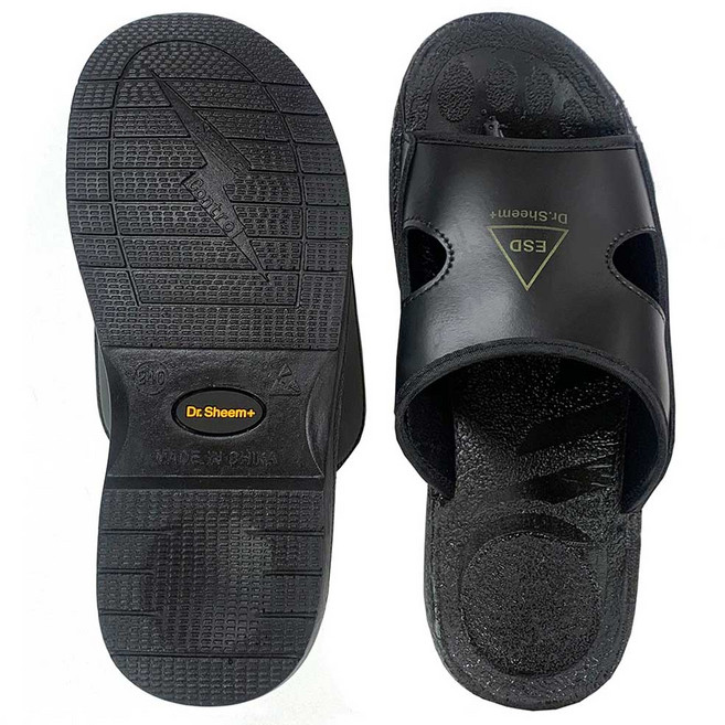 제전슬리퍼 크린룸슬리퍼 220~290mm ESD 닥터심, 블랙