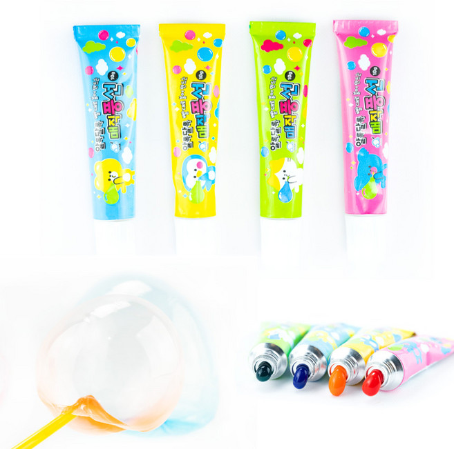 매직 빨대풍선 10g 4개 세트 레트로 추억 장난감 칼라풍선, 1세트, 파랑1P+노랑1P+초록1P+분홍1P