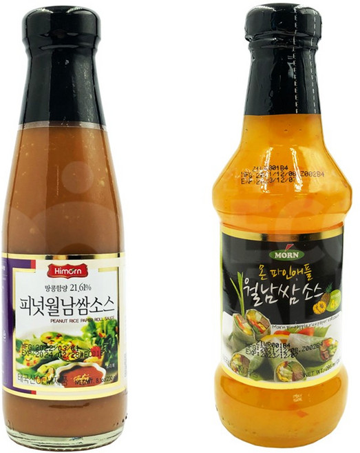 (메카몰) 월남쌈 소스 2종 세트 // 하이몬 피넛소스 230ml + 몬 파인애플소스 295ml, 1세트