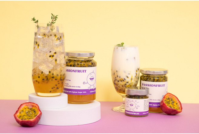 패션후르츠청 백향과 대용량 파우치 수제청 과일청 답례품 선물세트, 350g 유리병, 1개, 1개입