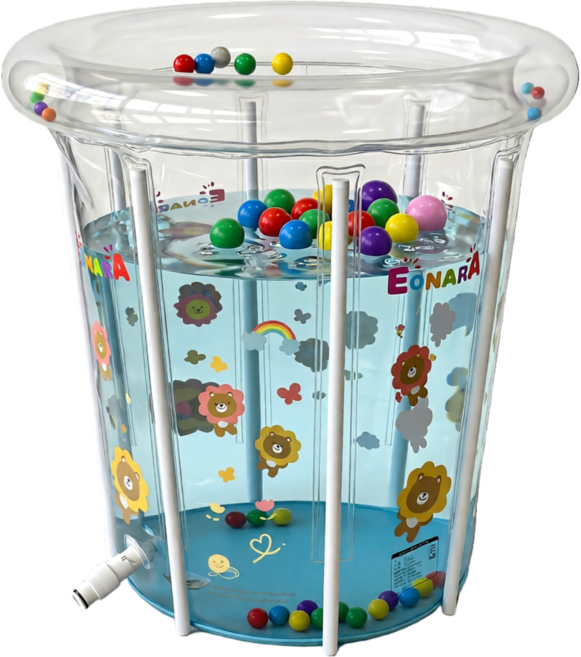 이큐나라 아기 어린이 수영장 유아풀장 대형 베란다수영장, 1개, 투명