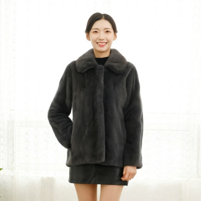 우진(WJ)모피 코펜하겐퍼 휘메일풀스킨 둥근카라 밍크코트국내생산 본사직영