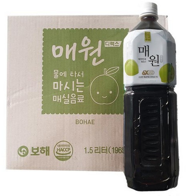 보해 매원 1.5L - 1박스(8ea) 매실원액 / 매실차 / 매원디럭스 / 매실엑기스 / 매실, 8개