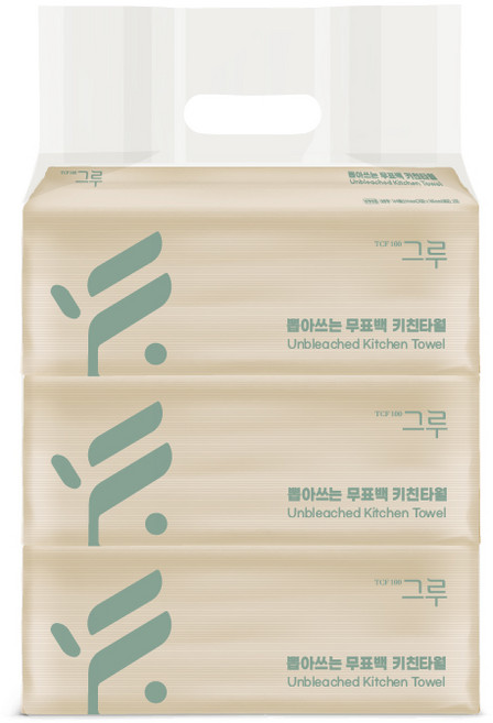 그루 뽑아쓰는 천연펄프 키친타월, 100개입, 9개