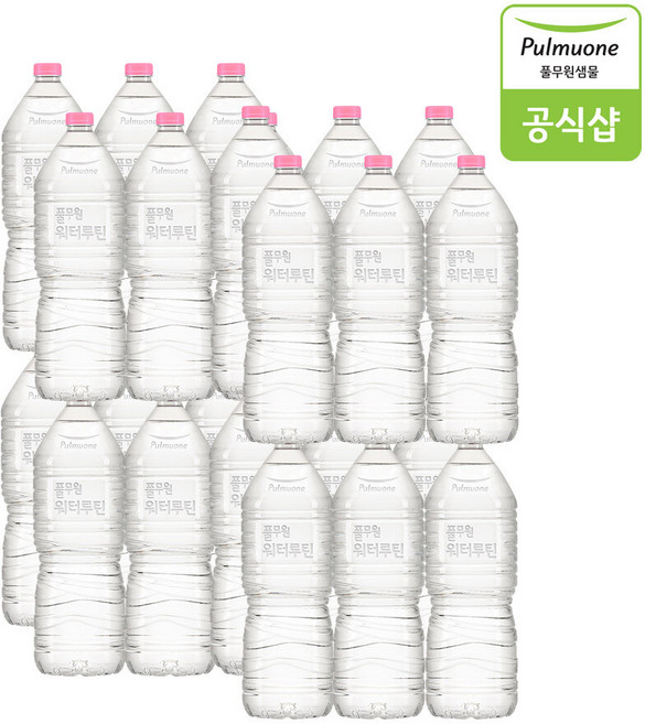 풀무원샘물 워터루틴 무라벨 생수 2L X 24병, 24개