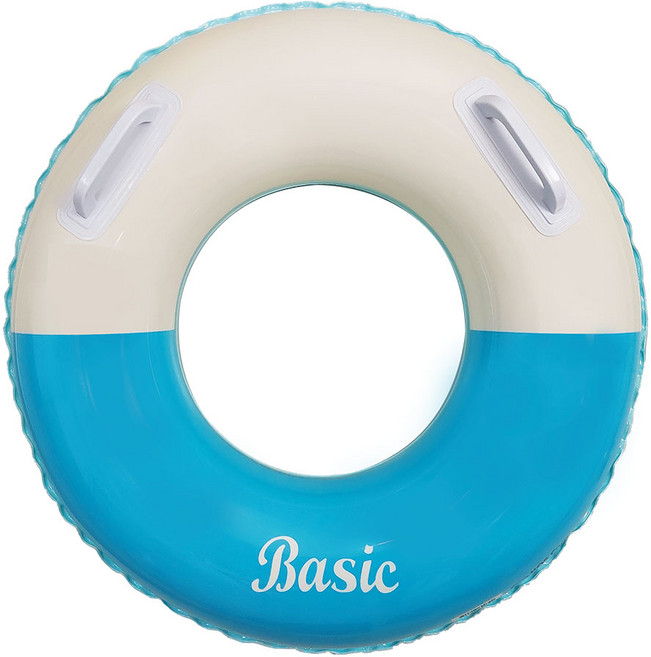 푸마네 베이직 튜브 70 여름 소형 감성 인싸템튜브 유아동튜브 손잡이 물놀이튜브, 블루+화이트, 1개