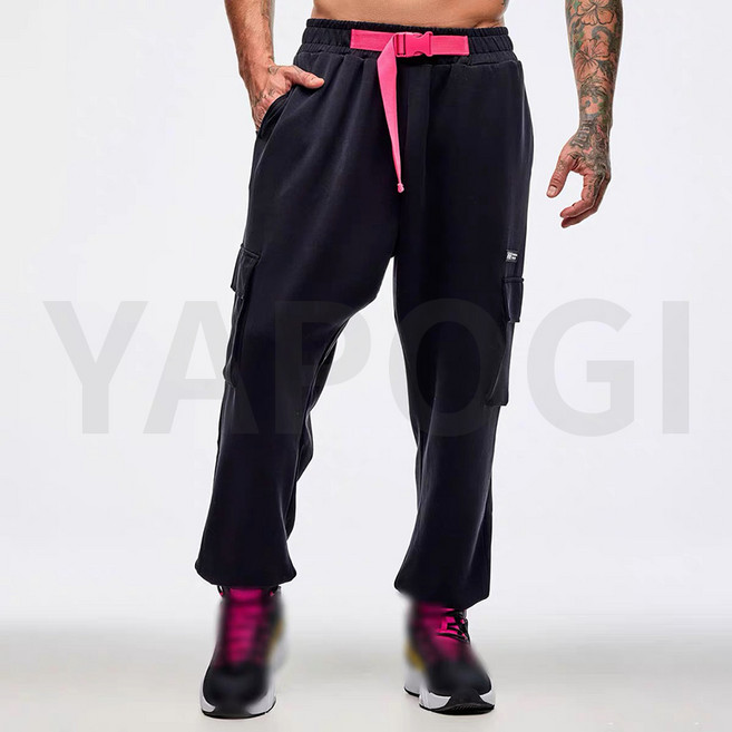 YAPOGI ZW 줌바룩 헬스복 캐주얼 트레이닝복 댄스 체조 와이드 스트레이트 트레이닝 바지 긴바지 남녀 공용 에어로빅복 재즈 댄스 방송댄스복 줌바댄스복
