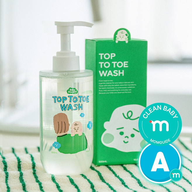베이비스탠다드 탑투토워시 아기 약산성 올인원 바디워시 바스앤샴푸, 1개, 500ml