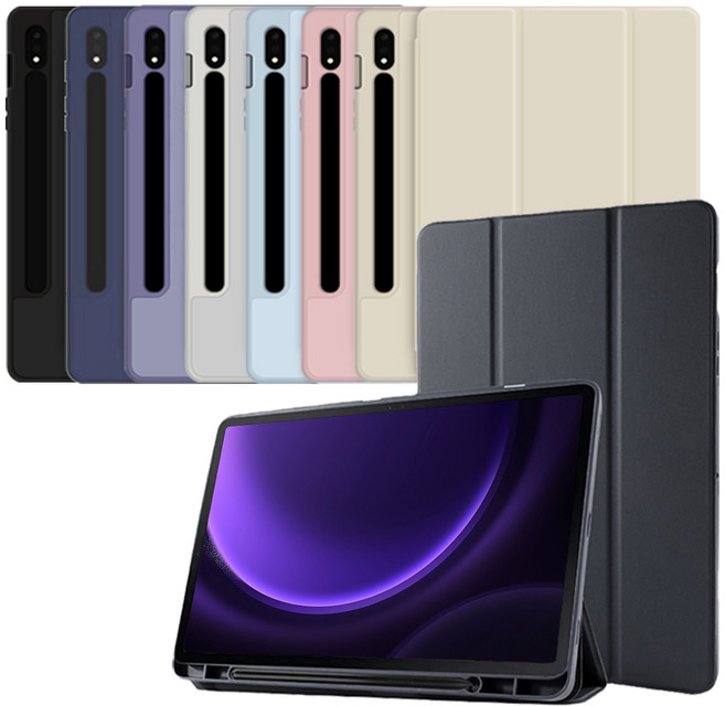 갤럭시탭S9 FE 플러스 울트라 커버 S펜수납 케이스 SM-X510N X516N X610N X616N X710N X716N X810N X816N X910N X916N 케이스나라, 연두