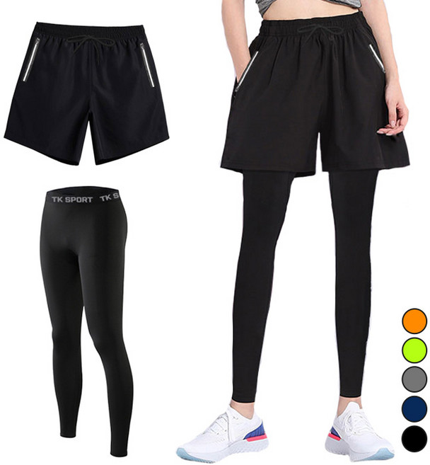 턴키 빅사이즈[26-44까지]남여공용 반바지+레깅스 반바지레깅스 워터반바지레깅스 스포츠 요가 운동복 SP4702