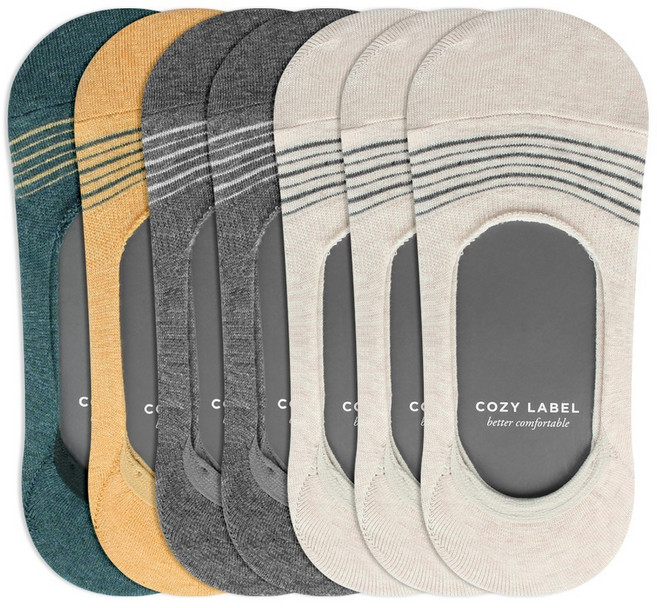 코지라벨 남성용 슬림 스트라이프 페이크삭스 7켤레