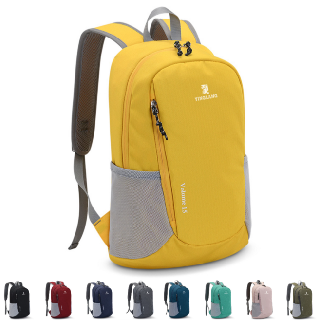 라베니처 미니 방수 캐주얼 여행 등산 경량가방, 옐로우