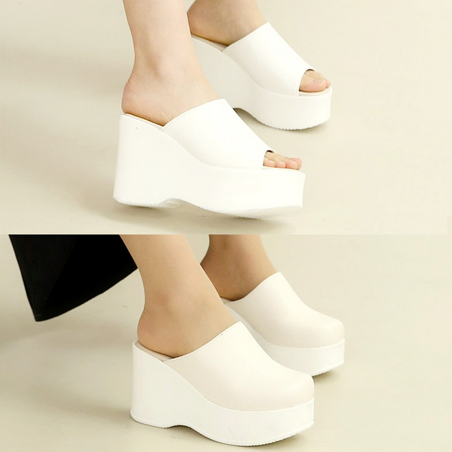 한복신발 한복슬리퍼 통굽 백색 가보시 화이트 웨딩슈즈